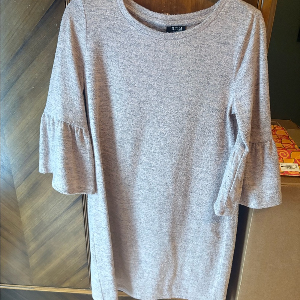 a.n.a Heathered pink/ Gray Bell Sleeve Tunic